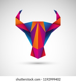 bull's head vector icon