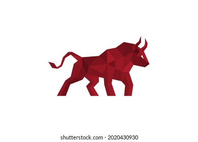 bulls logo illustration vector, bulls mascot icon solid color