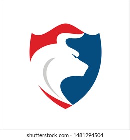 Bulls Logo Vector. Buffalo Head Icon. 