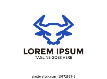 bulls logo vector design