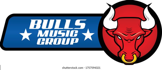 Bulls music logo, toro, texas stars