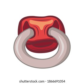 Bull's nose with a ring in isolate on a white background. Vector illustration.