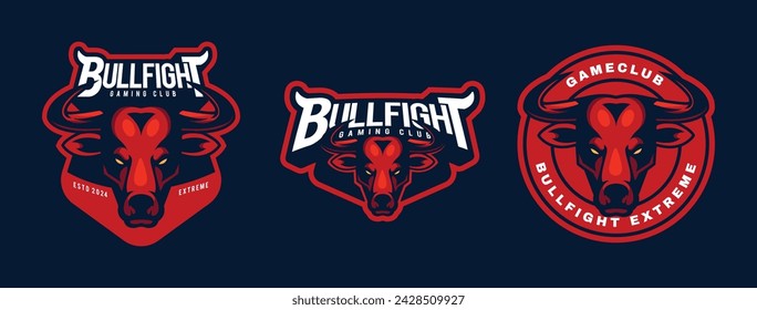 bulls sport logo template design