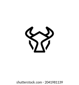 Bulls Vector Head Logo Design