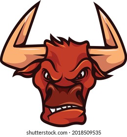 bulls vector mascot logo animal. printable t-shirt vector illustration