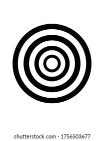 Bullseye black and white isolated on the back symbol for success goals illustration eps 10