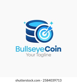 Bullseye Coin Logo Design Template. Good for Business, Agency, Community and Organization