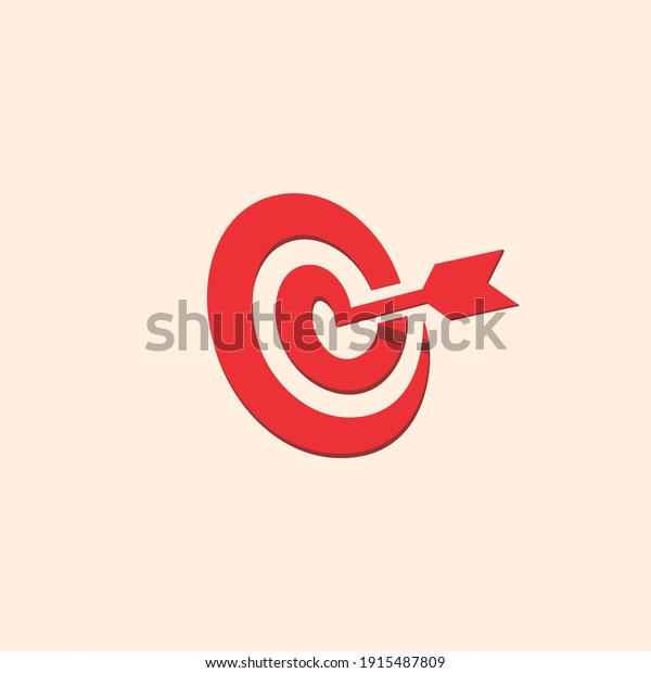 bullseye with dart icon image,\
spiral target\
logo with an arrow in the center\
Target and arrow vector icon in\
trendy flat style. \
Business concept illustration. Success\
strategy design.