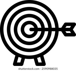 bullseye dart target icon. Dart target goal marketing sign. Arrow dart logo vector. Winner dart sign.