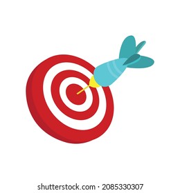 Bullseye With A Dart And Targetboard Emoji Vector Illustration