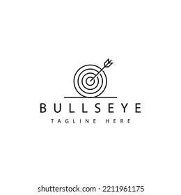 Bullseye With Dart Vector Logo Design. Target Logo Concept