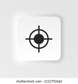 Bullseye, dartboard vector icon. Simple element neumorphic style illustration Bullseye, dartboard vector icon. Material concept vector illustration.