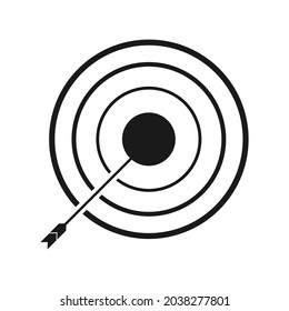 Bullseye icon, high quality and editable. Very suitable for your web design, UI, mobile app design, etc. 
Vector illustration on a white background. Bussines, education.