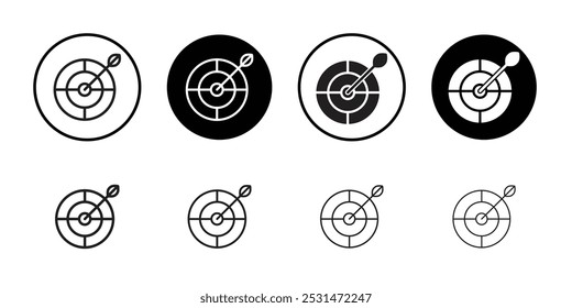 Icono de Bullseye Vector plano aislado en el contorno