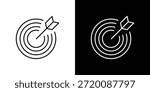 Bullseye icon linear vector icon. Editable stroke lines.