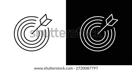 Bullseye icon linear vector icon. Editable stroke lines.