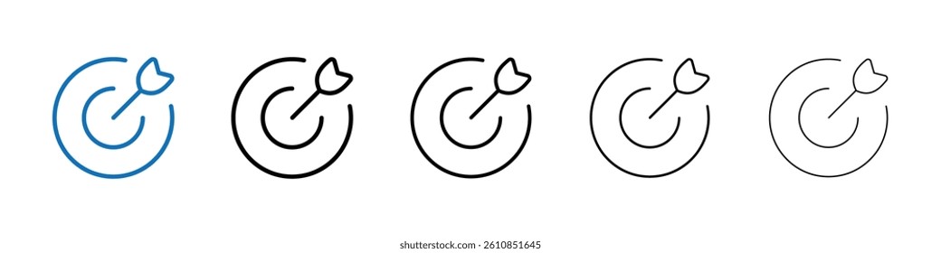 Bullseye icon Outline vector logo for web ui