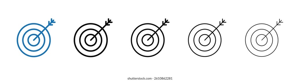 Bullseye icon Outline vector logo for web ui