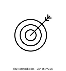 Bullseye icon Outline vector for web ui