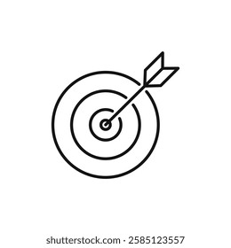 Bullseye icon. simple thin line vector icon