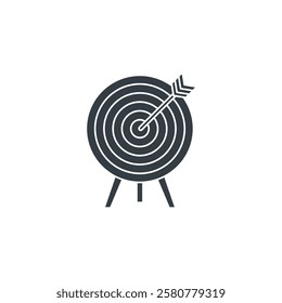 Bullseye icon symbol vector illustration isolated on white background