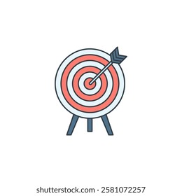 Bullseye icon symbol vector illustration isolated on white background