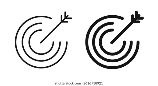 Bullseye icons set for website design