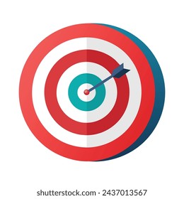 Bullseye isolated flat vector illustration