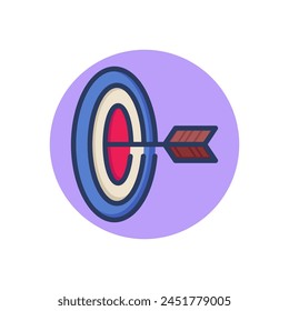 Bullseye line icon. Dart, dartboard, arrow, goal outline sign. Accuracy, sport, winning concept. Vector illustration symbol element for web design and apps