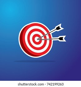 Bullseye marketing target achieve graphic design single icon vector illustration