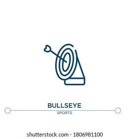 bullseye outline vector icon. simple element illustration. bullseye outline icon from sport concept. can be used for web and mobile
