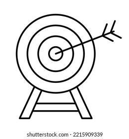 Icono de vector de contorno de Bullseye que puede modificar o editar fácilmente

