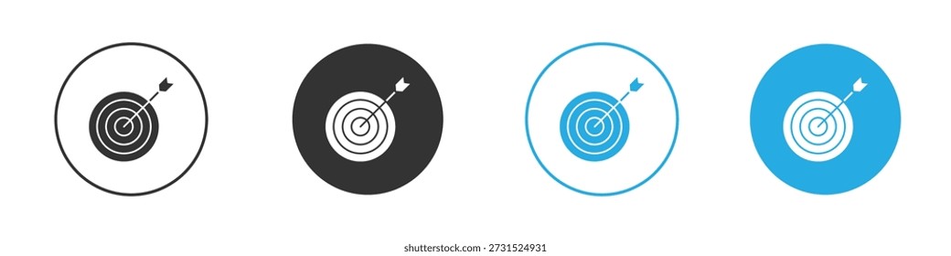 Símbolo de Clipart de dibujo de icono de puntero de ojo de buey . Ilustración vectorial