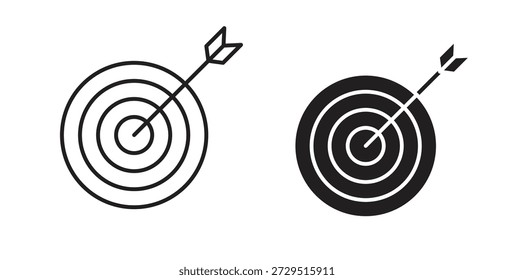 Icono del puntero Bullseye. cartel plano lleno para el concepto móvil y el Diseño web