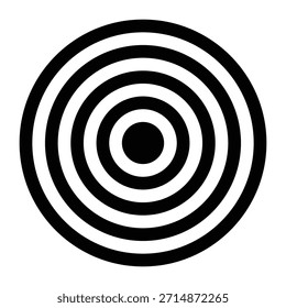 Bullseye pointer icon in linear symbol