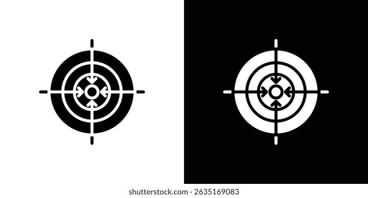 Símbolos de ícone de ponteiro de alvo. Ilustração vetorial.