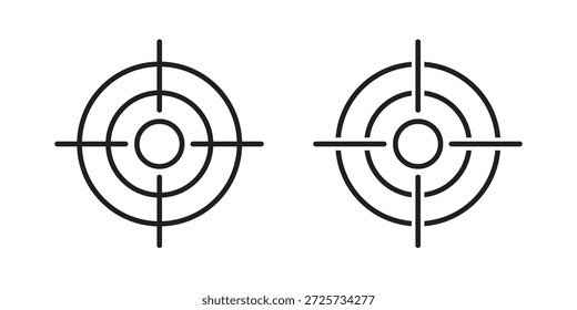 Icono de puntero Bullseye para Plantilla. Conjunto de gráficos de Vector de iconos