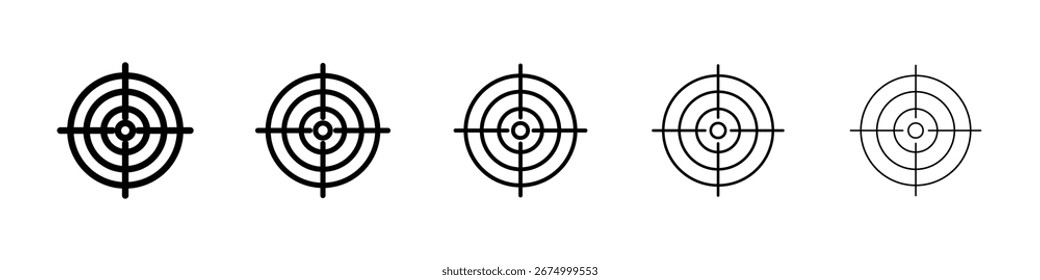 Bullseye pointer icon vector collection. EPS 10