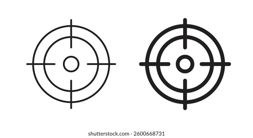 Bullseye pointer icons graphics set vectors
