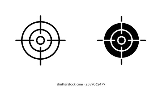 Bullseye pointer icons thin line illustrations designs