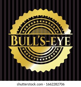 Bull's-eye shiny badge. Vector Illustration. Detailed.