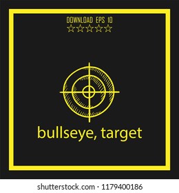 bullseye sketch vector icon