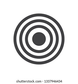 Bullseye target or arrow target flat vector icon for apps and websites