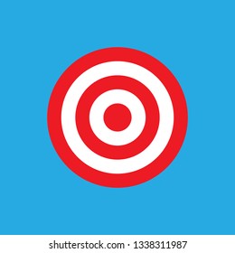 Bullseye target or arrow target flat vector icon for apps and websites