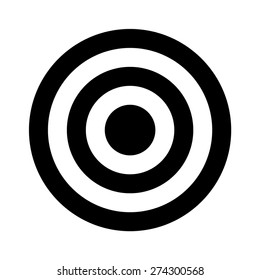 Bullseye target or arrow target flat vector icon for apps and websites