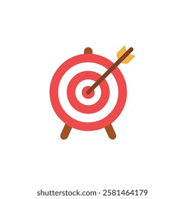 Bullseye Target with Arrow Illustration Vector