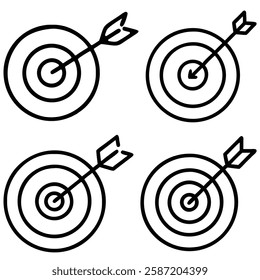 Bullseye Target Icon Clipart Vector Illustration