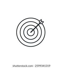 Bullseye Target icon symbol vector illustration isolated on white background