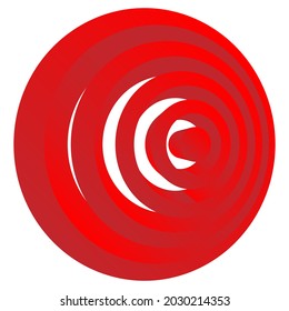 Bullseye, target mark abstract vector design element