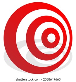 Bullseye, target mark abstract vector design element